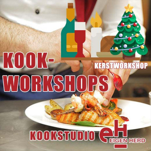 Kookworkshop<br><b>Kerst koken</b><br>dinsdag 19 december 2023